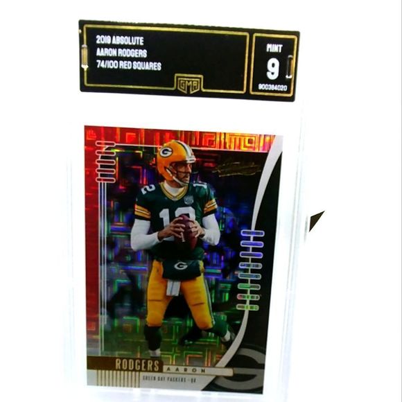 2019 ABSOLUTE AARON RODGERS 74/100 RED SQUARES GMA 9 - Picture 1 of 6